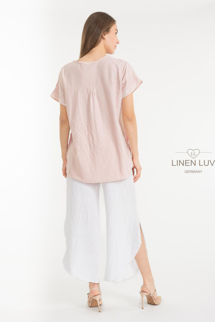 French Linen Blend Top - Breathable Naturals | Glam & Fame Clothing Premium French Linen