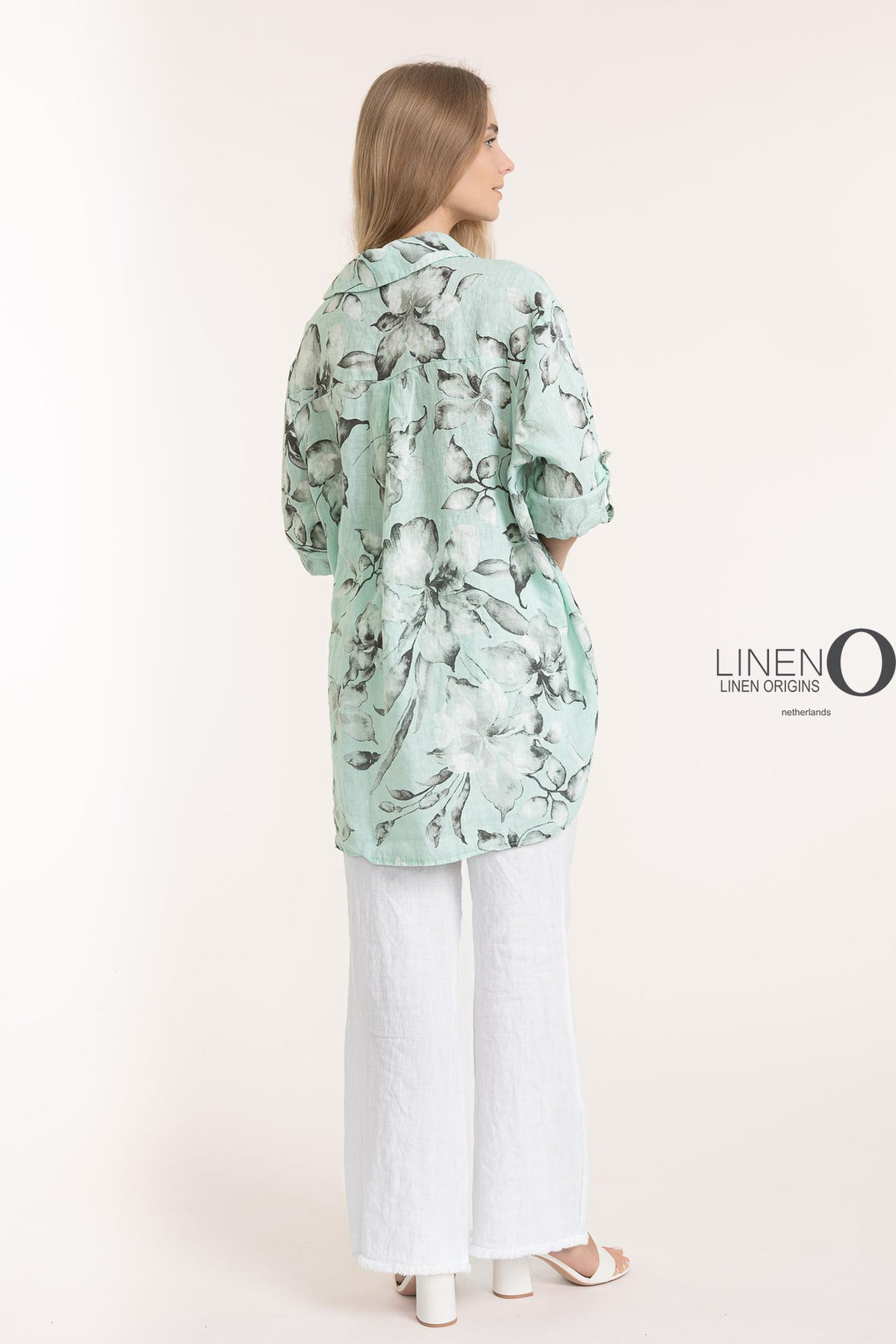 French Linen Shirt Print - Breathable Naturals | Glam & Fame Clothing