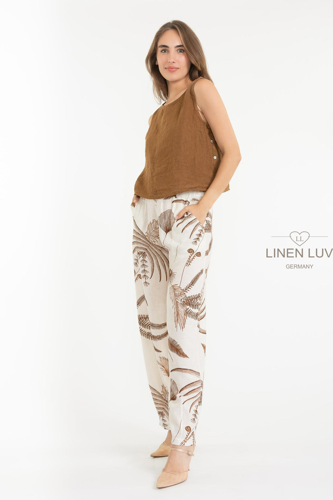 French Linen Cami - Breathable Naturals | Glam & Fame Clothing