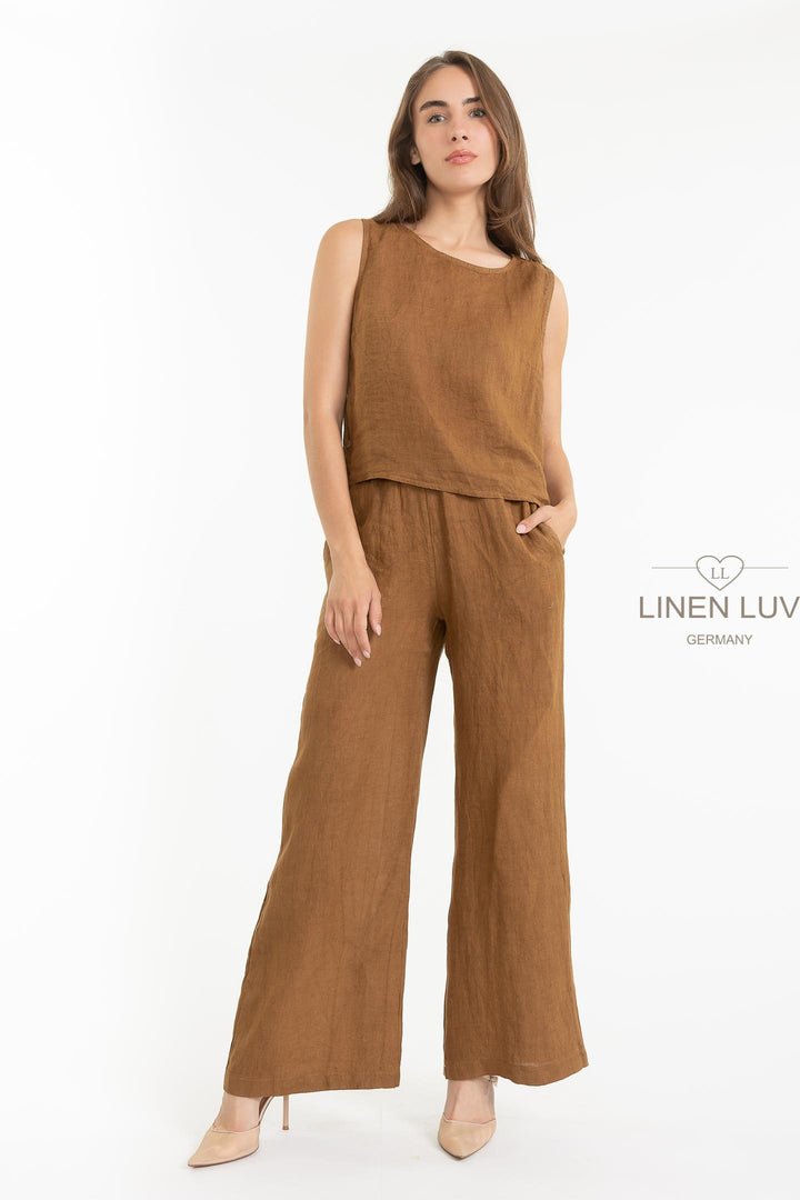 French Linen Cami - Breathable Naturals | Glam & Fame Clothing