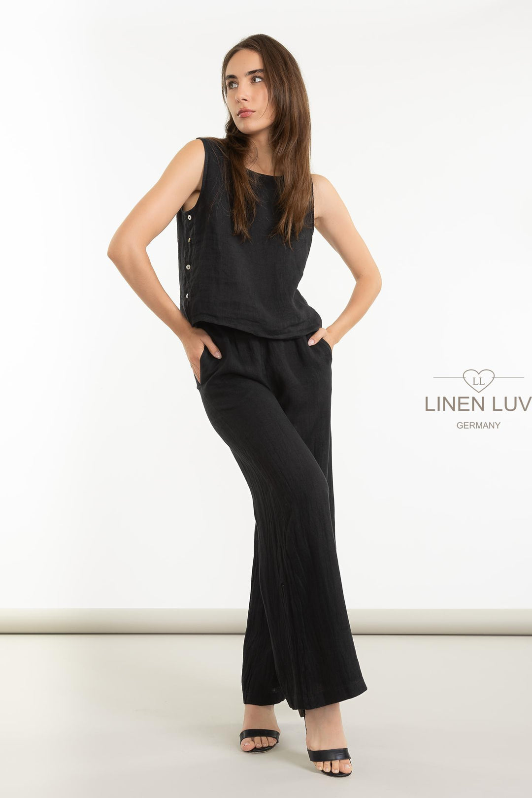 French Linen Cami - Breathable Naturals | Glam & Fame Clothing