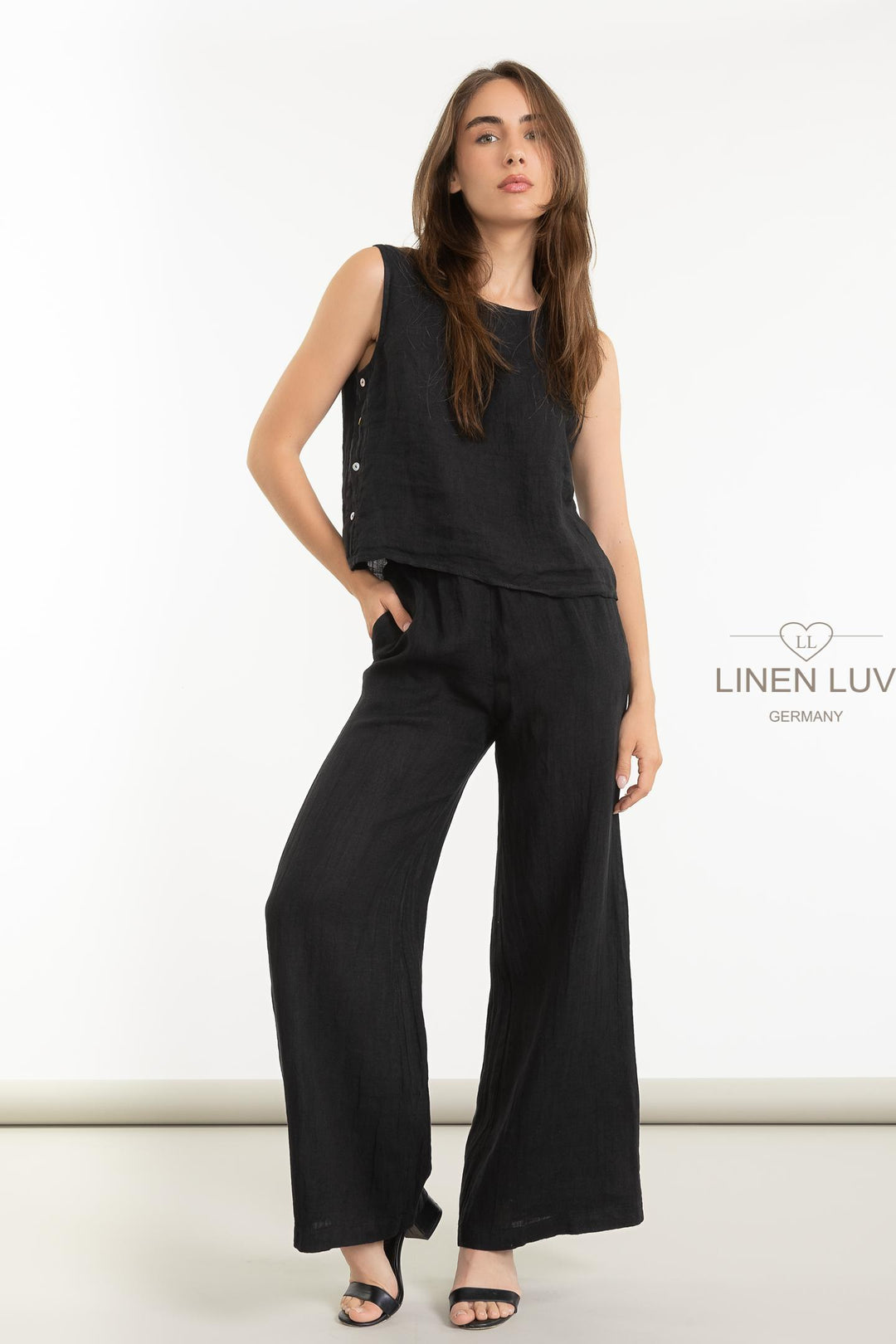 French Linen Cami - Breathable Naturals | Glam & Fame Clothing