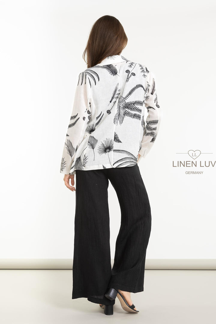 French Linen Blazer Fauna - Breathable Naturals | Glam & Fame Clothing