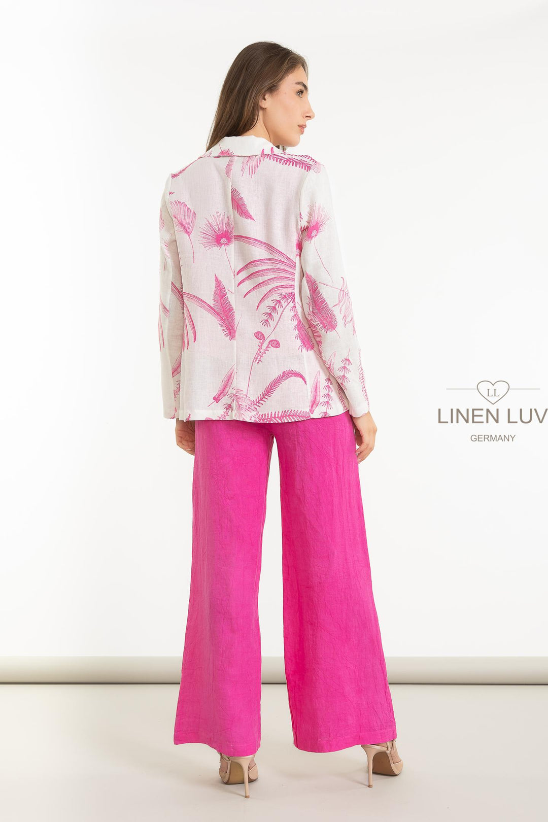 French Linen Blazer Fauna - Breathable Naturals | Glam & Fame Clothing