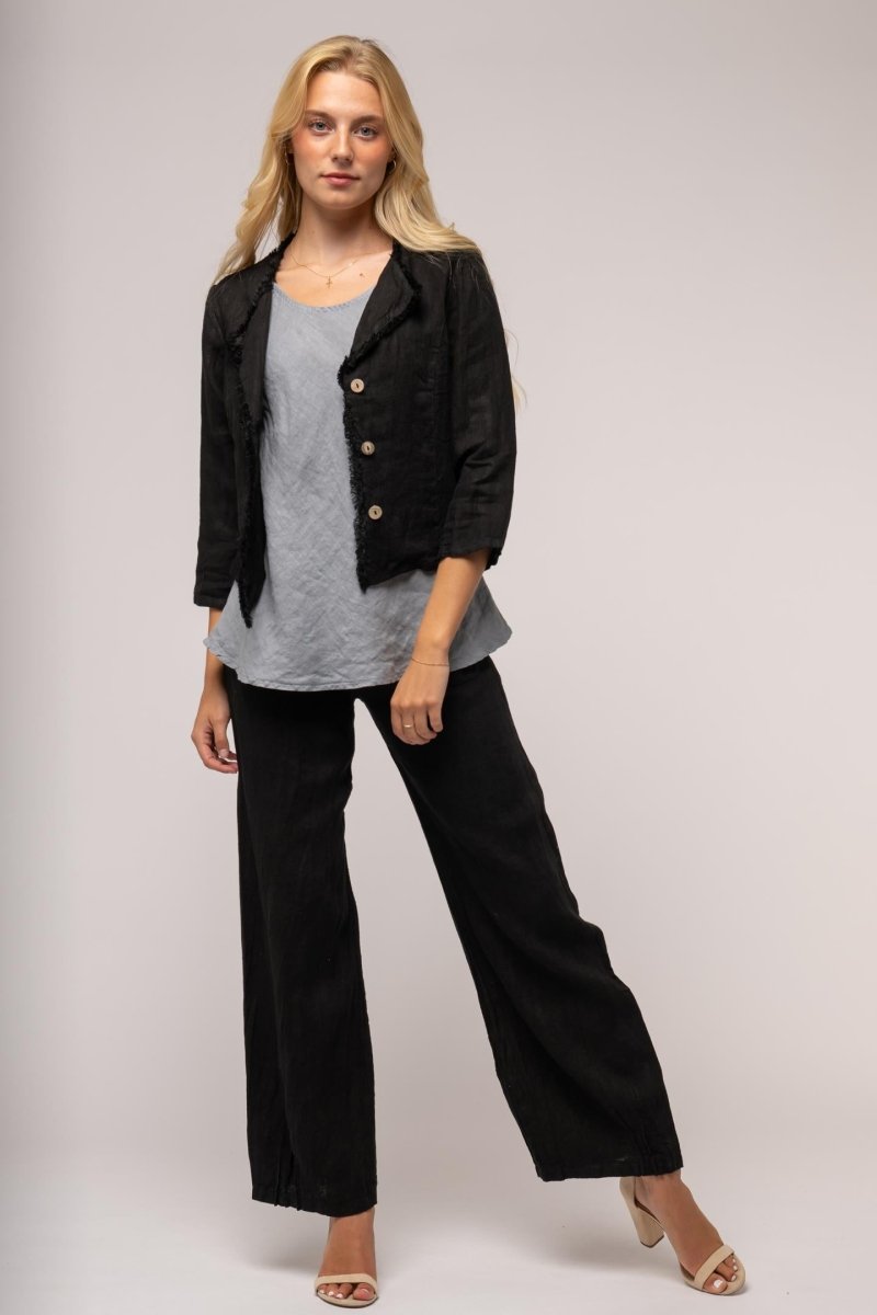 Euro Crafted French Linen Bolero Jacket - Breathable Naturals | Glam & Fame Clothing