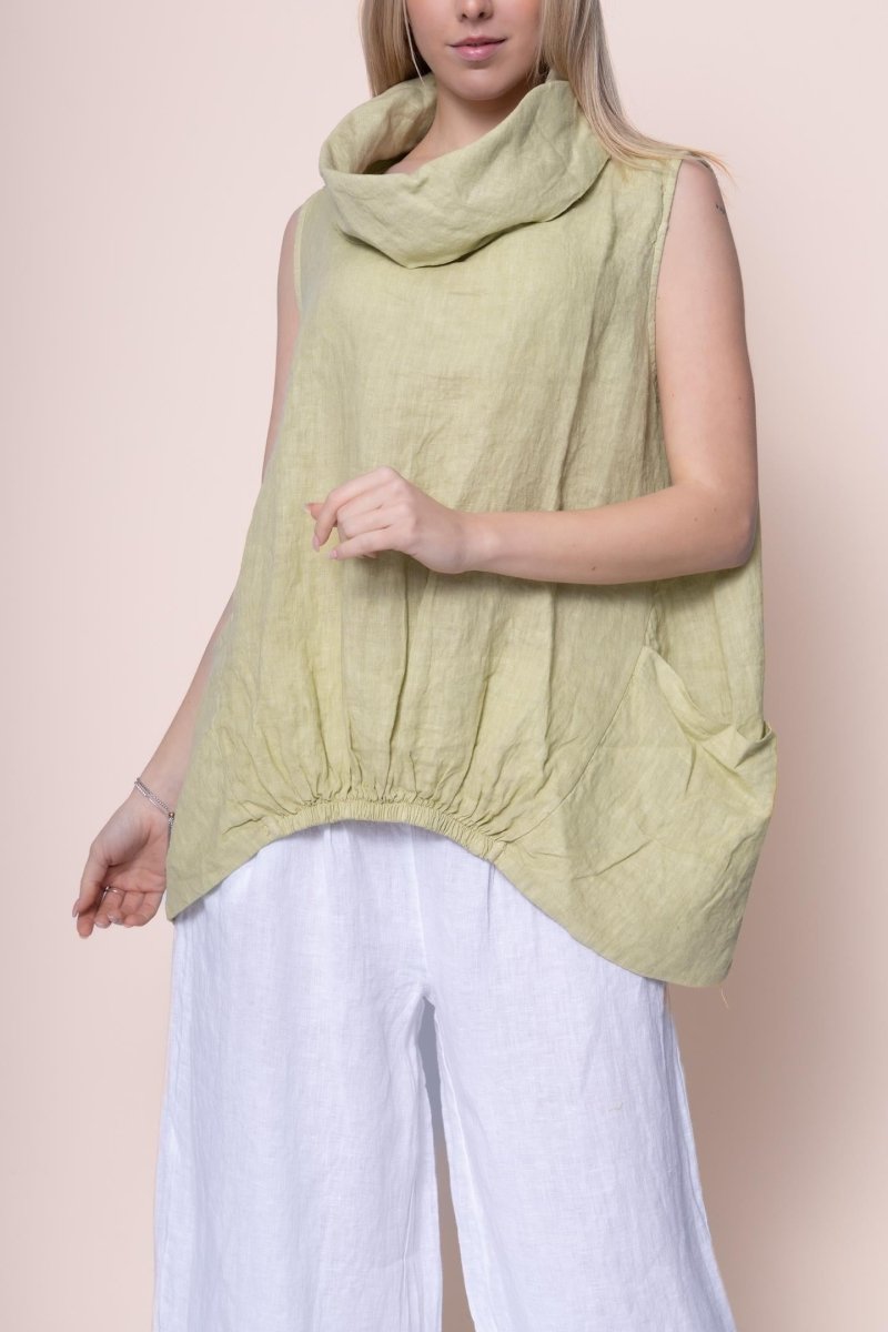 Linen Top - OS6790-208 - Breathable Naturals | Glam & Fame Clothing