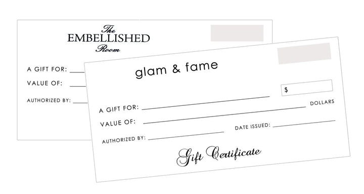 Gift Card $25 - $100 - Glam & Fame | Breathable Naturals