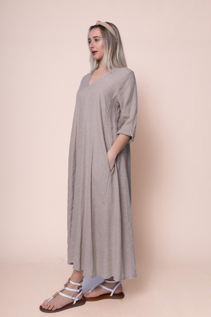 Linen Dress - OS1441-40 Made in Italy