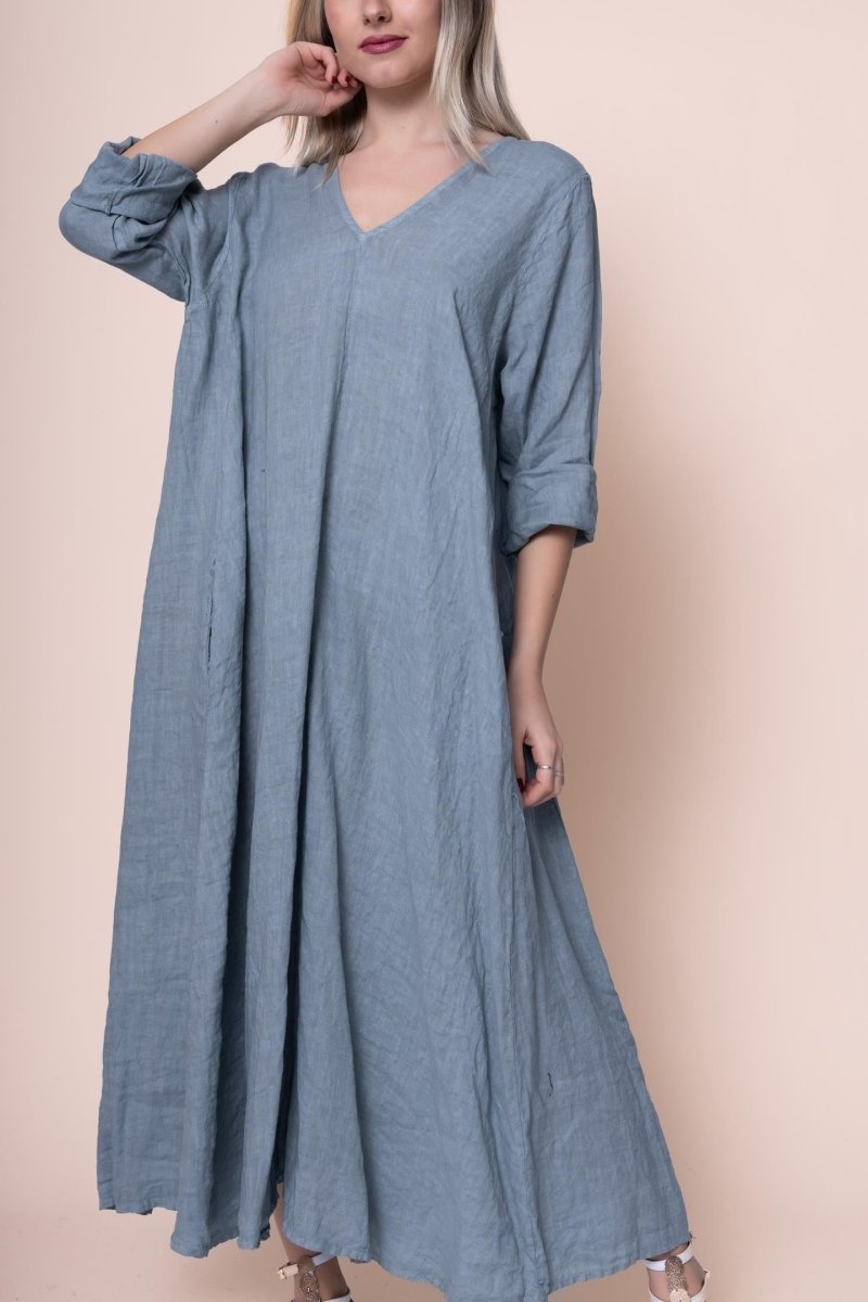 Linen Dress - OS1441-56 Made in Italy