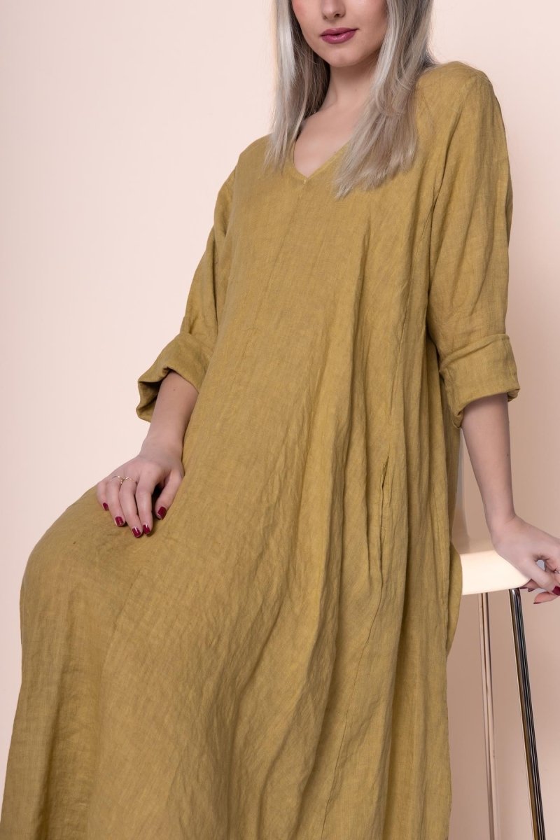 Linen Dress - OS1441-98 Made in Italy