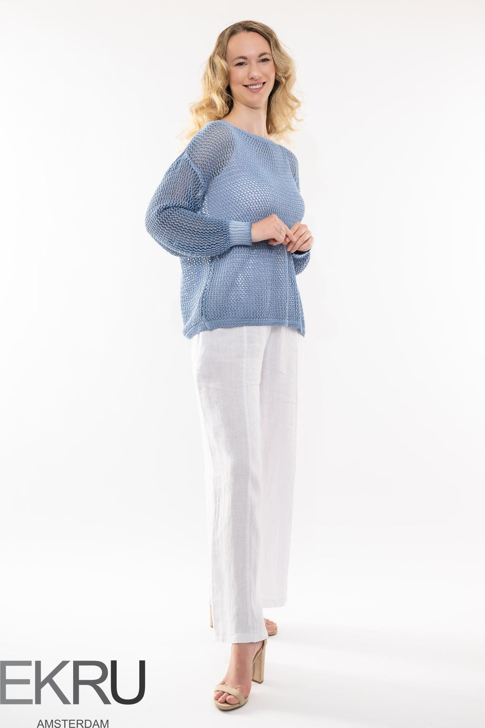 Euro Crochet Jumper - Breathable Naturals | Glam & Fame Clothing
