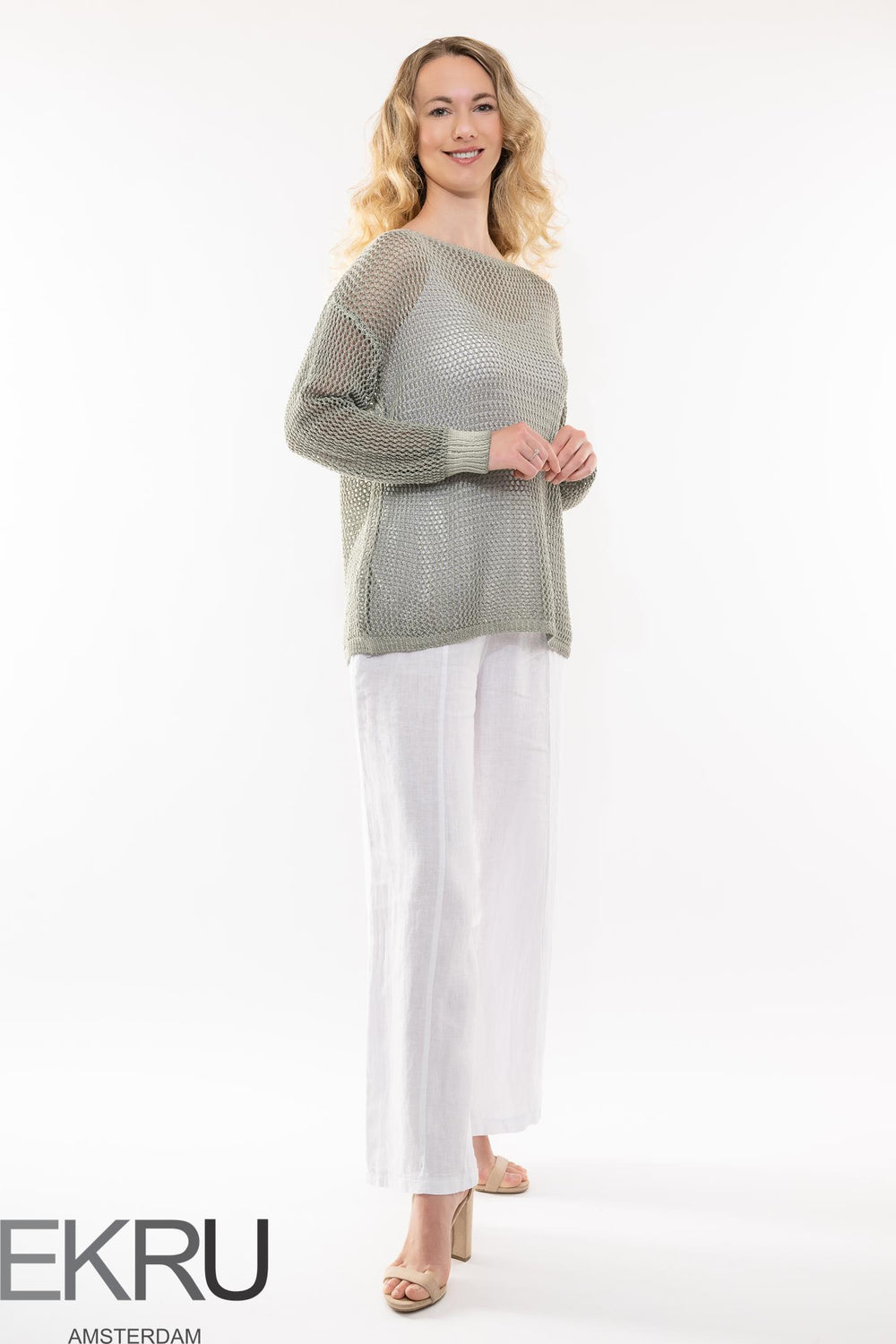 Euro Crochet Jumper - Breathable Naturals | Glam & Fame Clothing