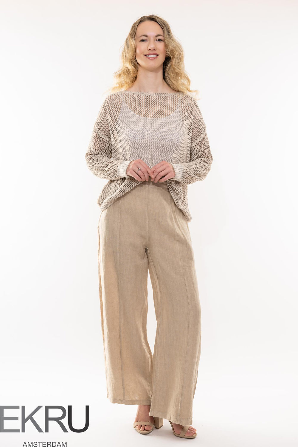 Euro Crochet Jumper - Breathable Naturals | Glam & Fame Clothing