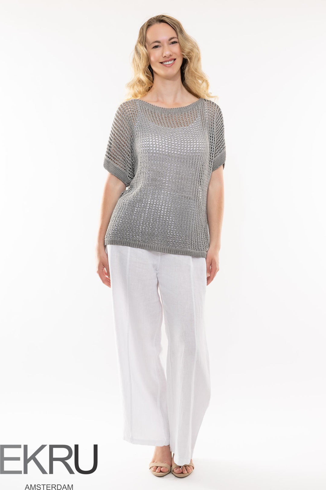 Euro Crochet Jumper - Breathable Naturals | Glam & Fame Clothing