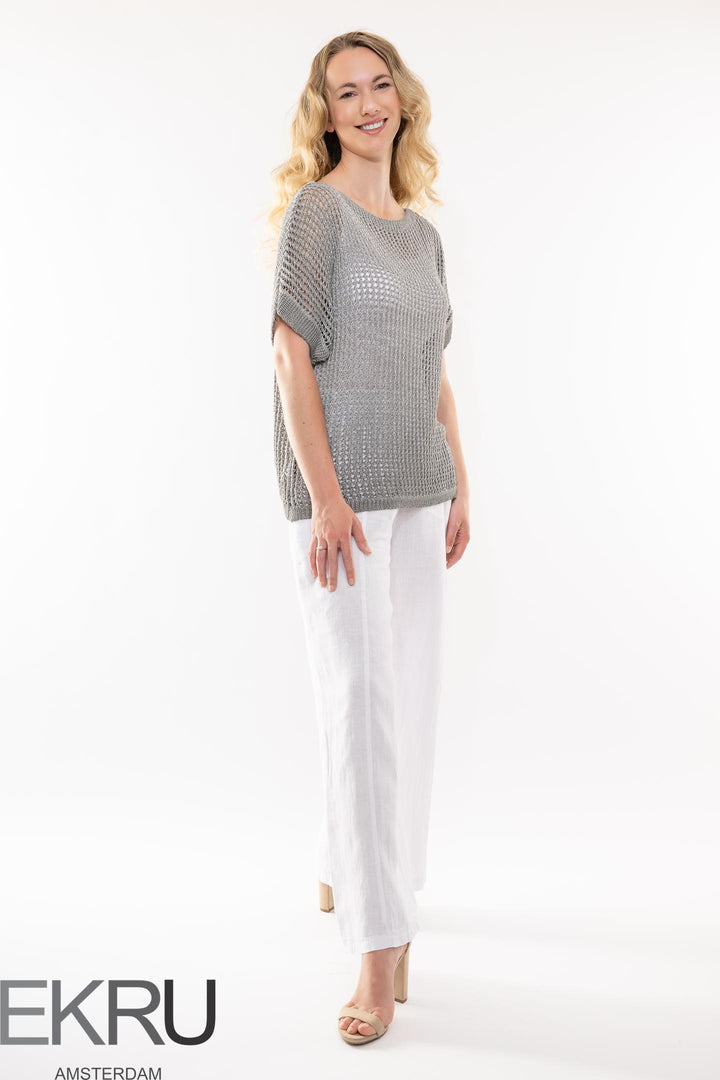 Euro Crochet Jumper - Breathable Naturals | Glam & Fame Clothing