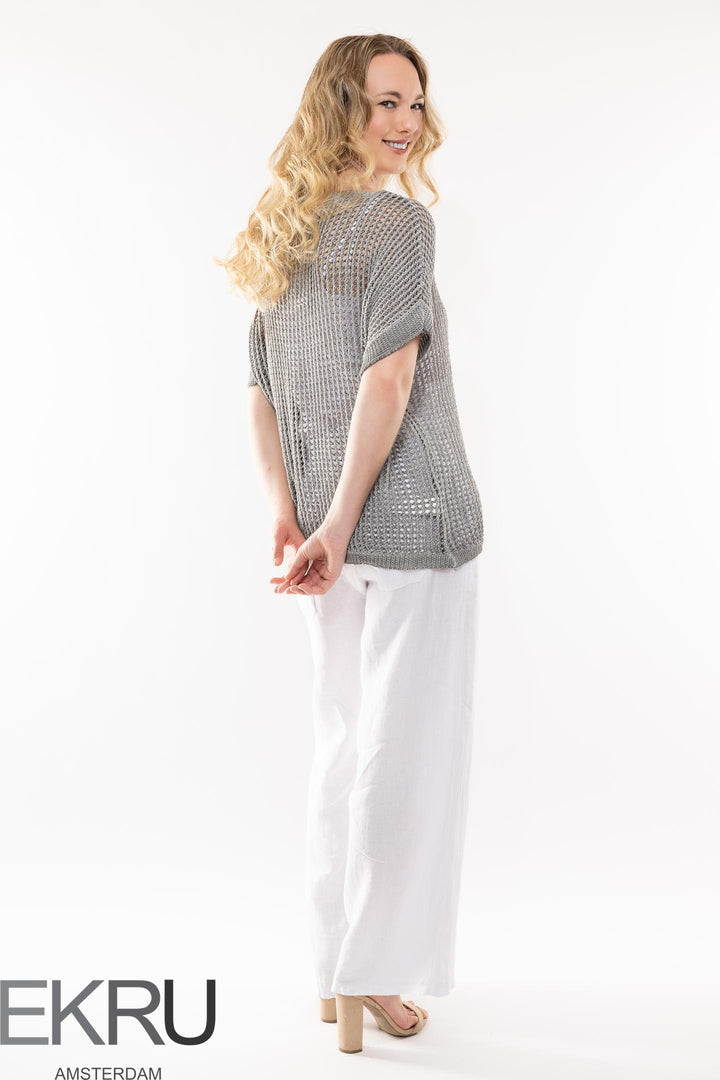 Euro Crochet Jumper - Breathable Naturals | Glam & Fame Clothing