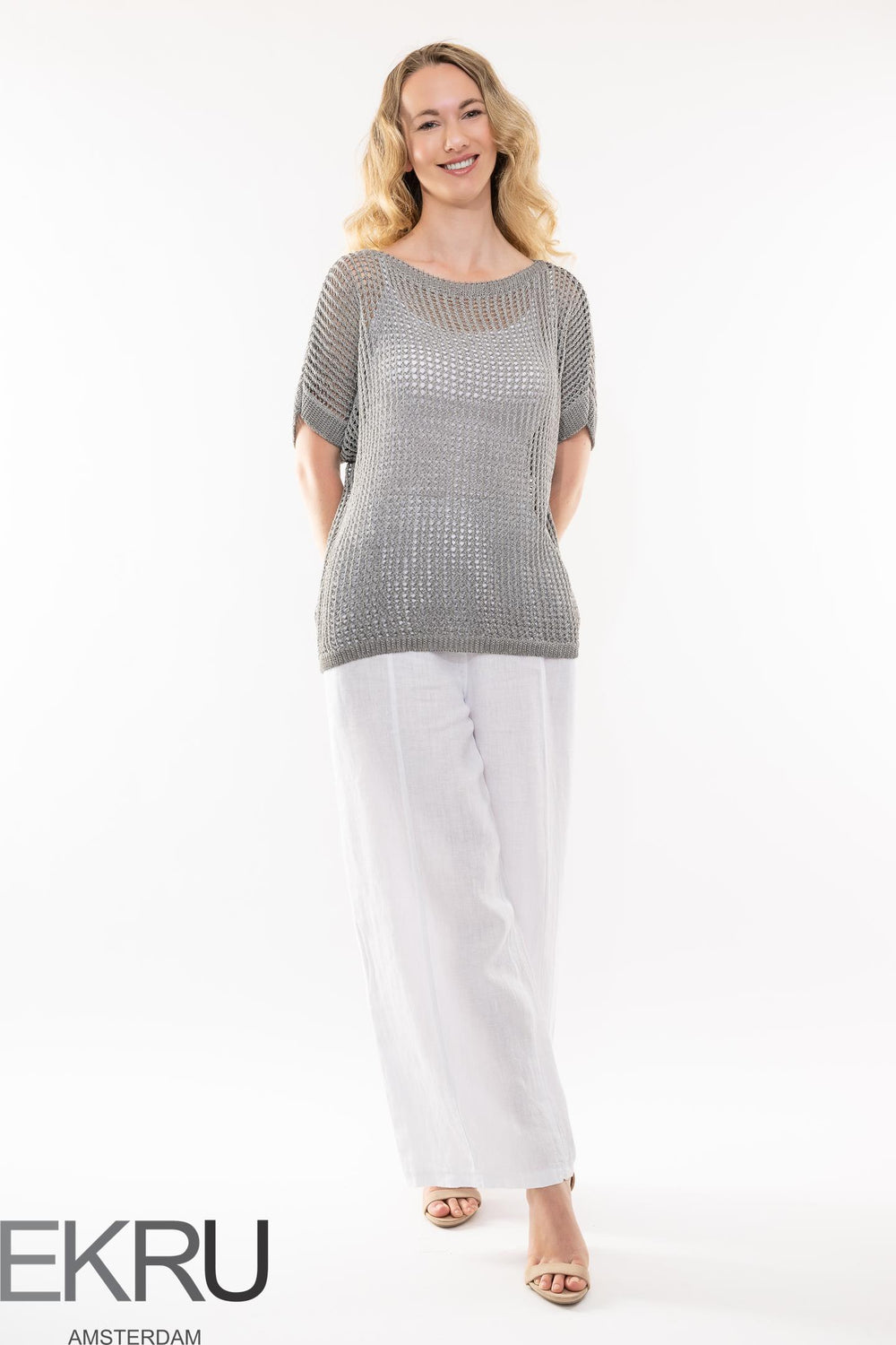 Euro Crochet Jumper - Breathable Naturals | Glam & Fame Clothing