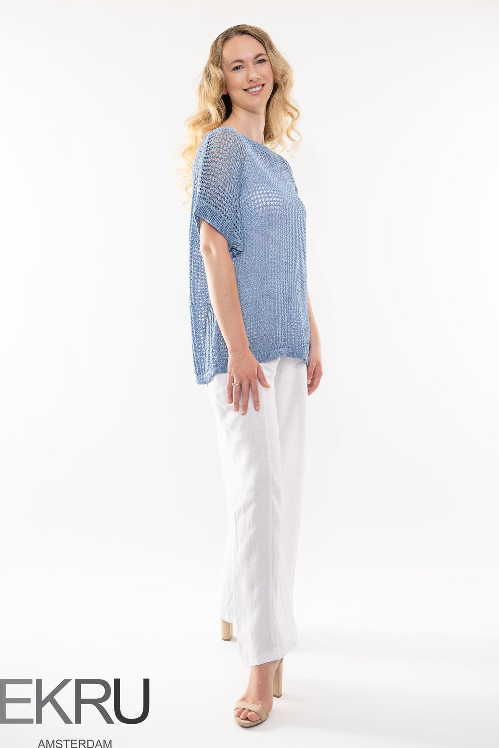 Euro Knit Top Open Weave - Breathable Naturals | Glam & Fame Clothing