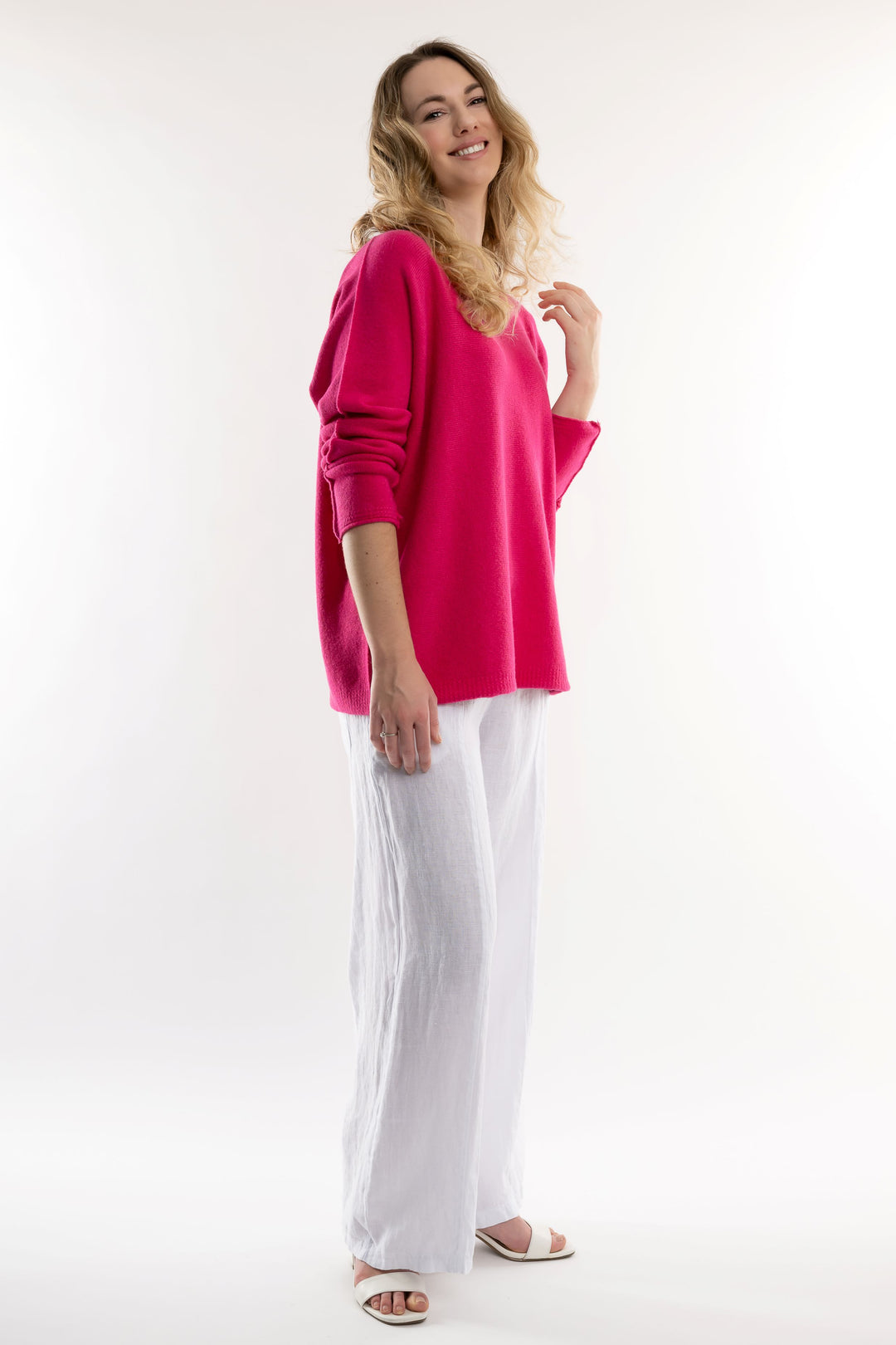 Euro Lightweight Spring Sweater - Breathable Naturals | Glam & Fame Clothing