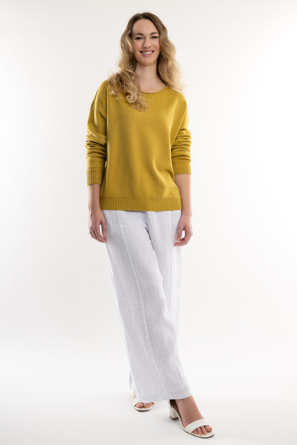 Euro Knit Crew Neck - Breathable Naturals | Glam & Fame Clothing