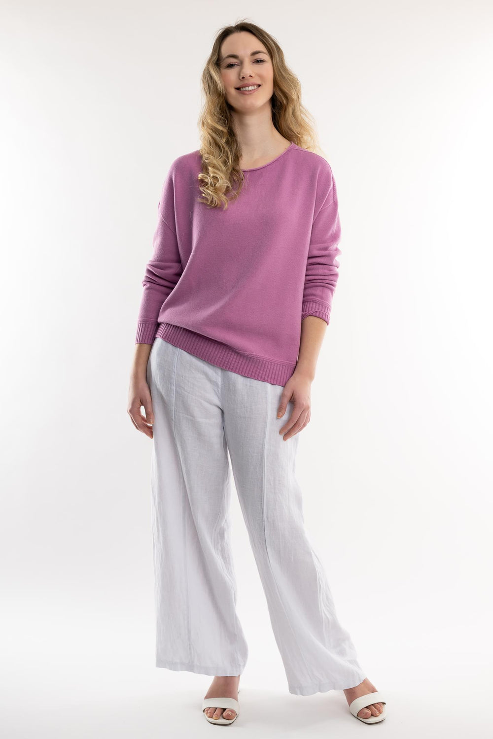 Euro Knit Crew Neck - Breathable Naturals | Glam & Fame Clothing