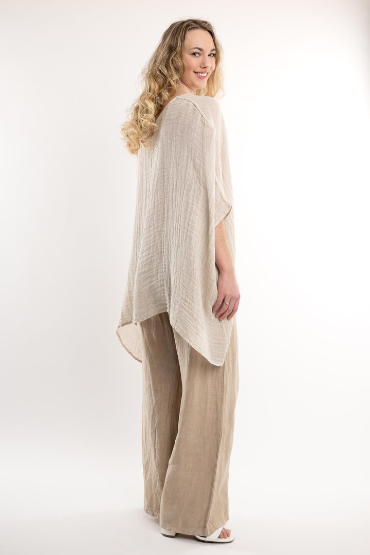 Belgian Linen Layering Cover Up - Breathable Naturals | Glam & Fame Clothing