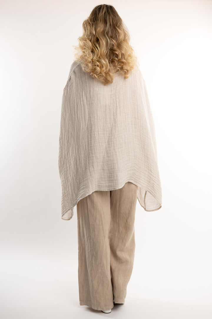 Belgian Linen Layering Cover Up - Breathable Naturals | Glam & Fame Clothing