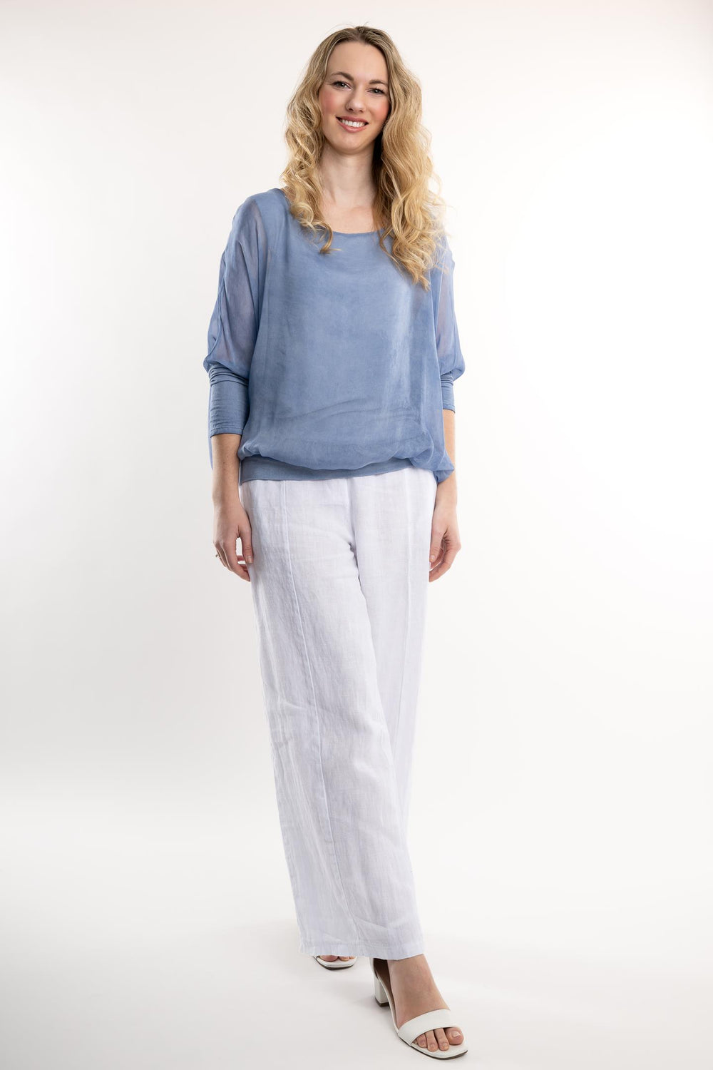Euro Silk Blouse Lined Vintage Wash - Breathable Naturals | Glam & Fame Clothing