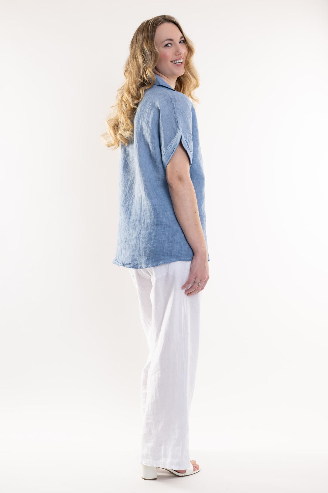 French Linen Shirt Vintage Wash - Breathable Naturals | Glam & Fame Clothing