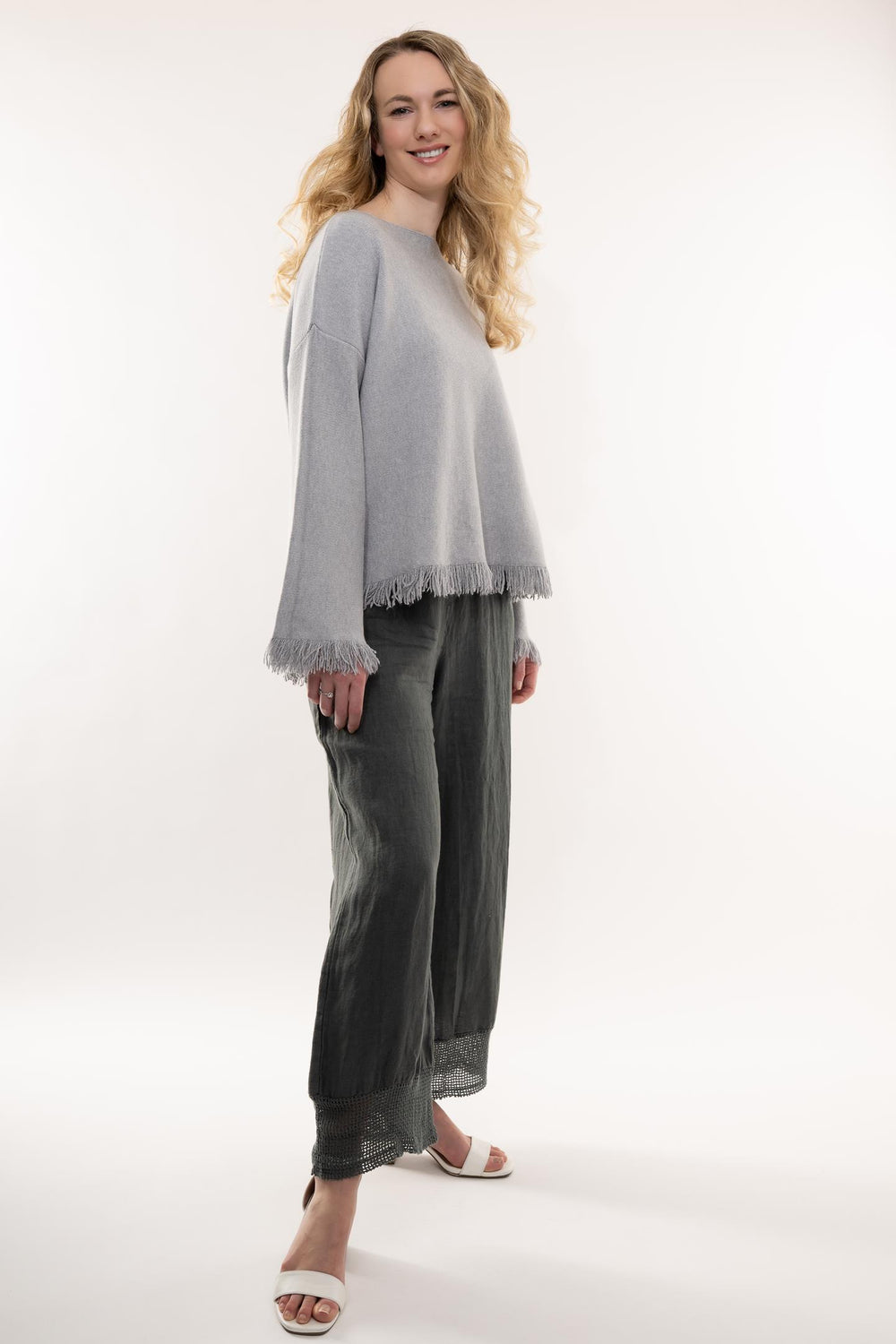 Euro Knit With Fringe - Breathable Naturals | Glam & Fame Clothing