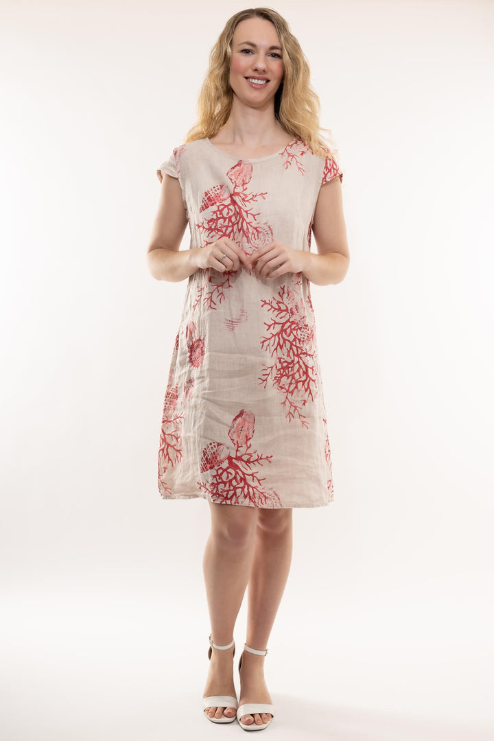 French Linen Nautical Sun Dress - Breathable Naturals | Glam & Fame Clothing