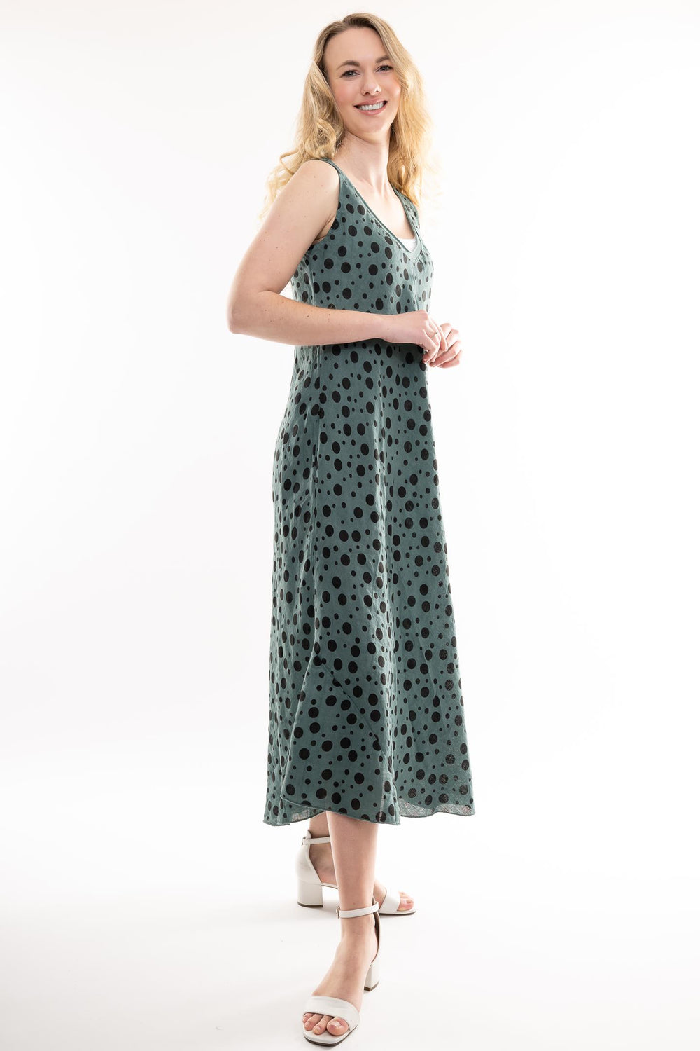 Premium French Linen Bias Dress - Breathable Naturals | Glam & Fame Clothing