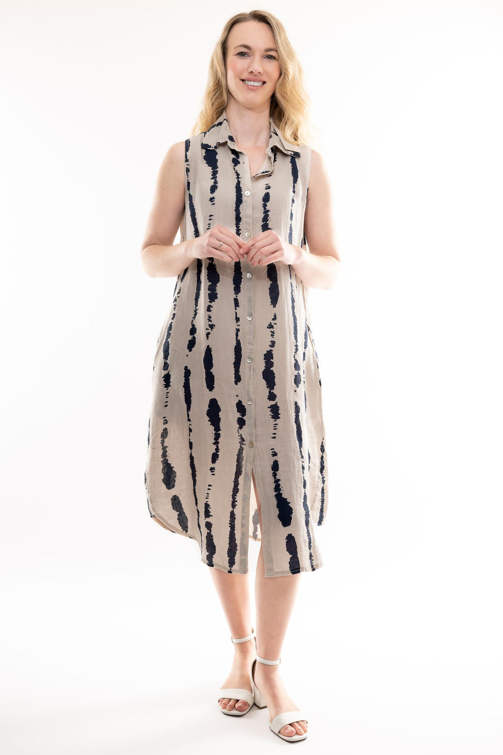 Premium French Linen Shirt Dress - Breathable Naturals | Glam & Fame Clothing