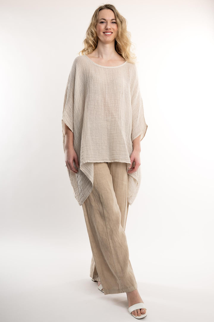Belgian Linen Layering Cover Up - Breathable Naturals | Glam & Fame Clothing