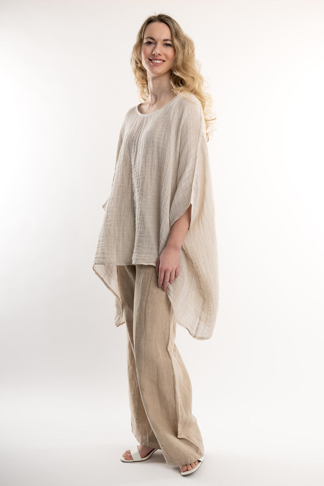 Belgian Linen Layering Cover Up - Breathable Naturals | Glam & Fame Clothing