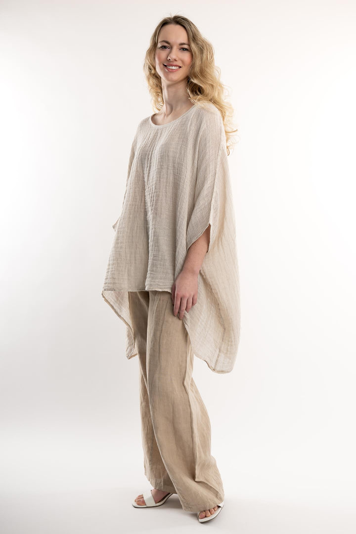 Belgian Linen Layering Cover Up - Breathable Naturals | Glam & Fame Clothing
