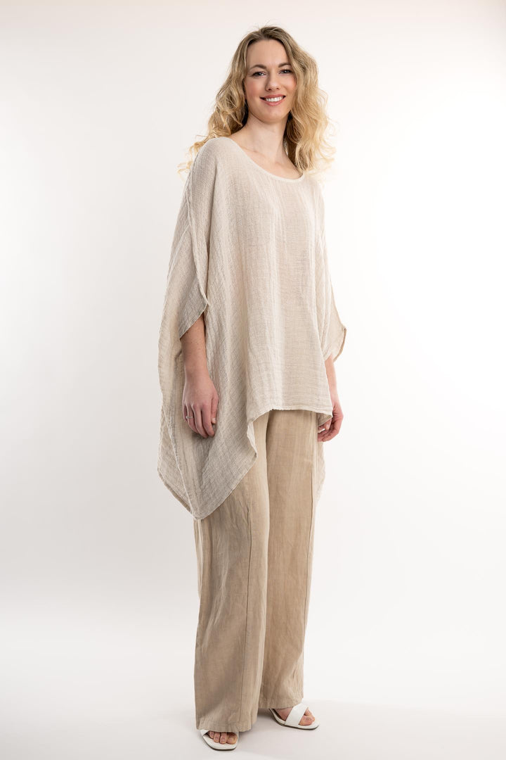 Belgian Linen Layering Cover Up - Breathable Naturals | Glam & Fame Clothing