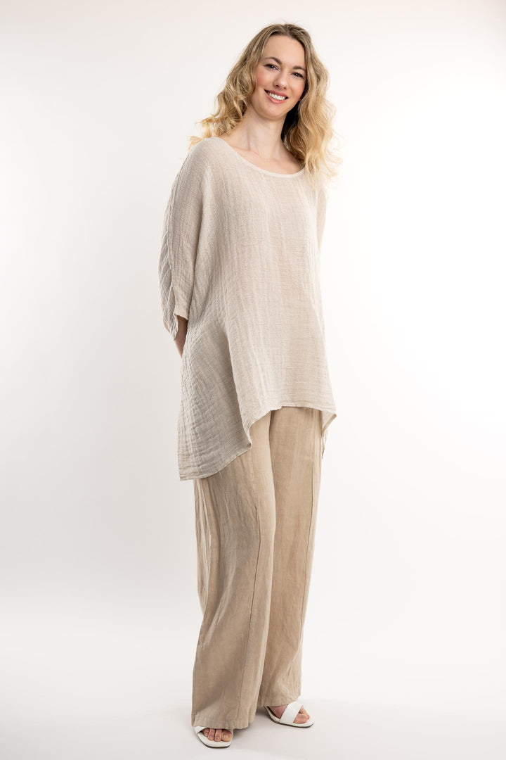 Belgian Linen Layering Cover Up - Breathable Naturals | Glam & Fame Clothing