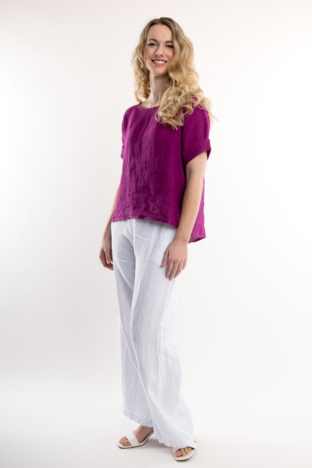 French Linen Blouse - Breathable Naturals | Glam & Fame Clothing