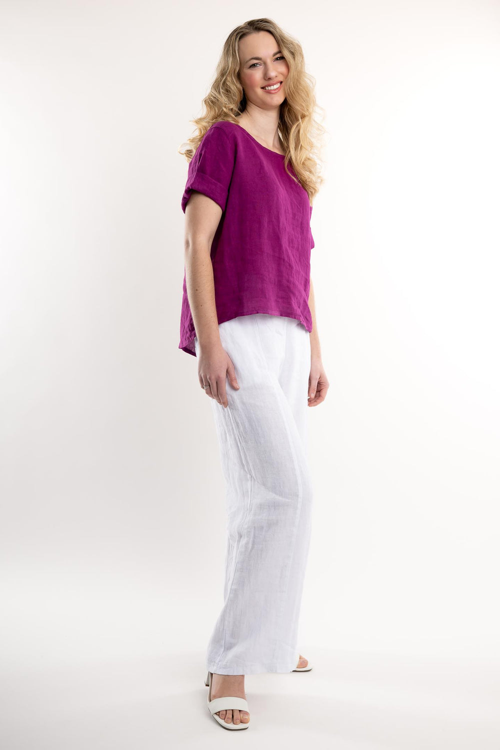 French Linen Blouse - Breathable Naturals | Glam & Fame Clothing
