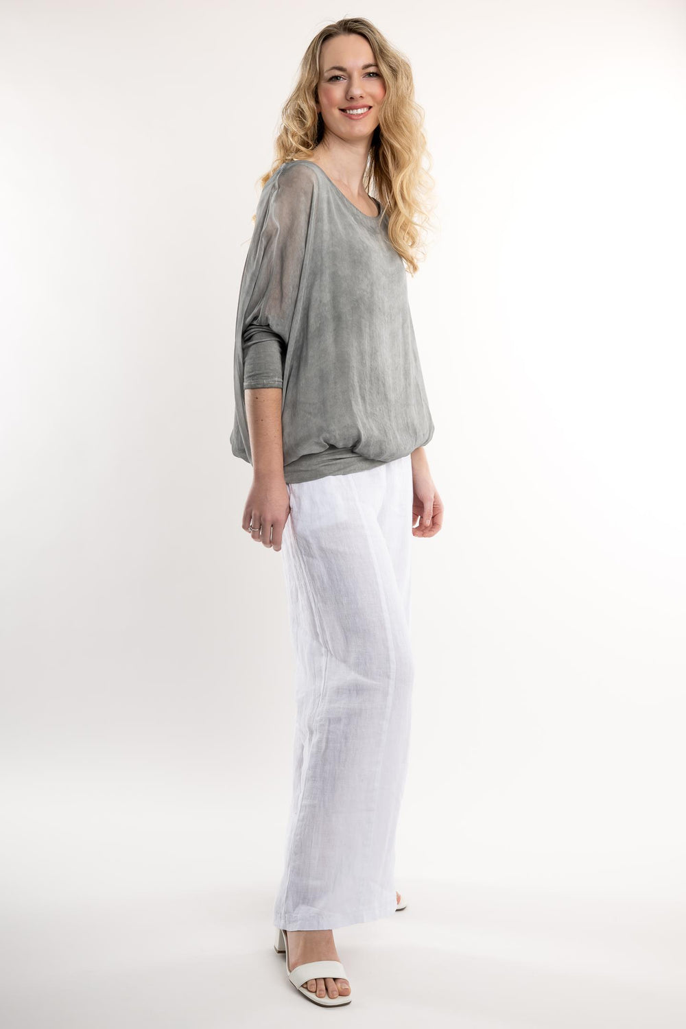 Euro Silk Blouse Lined Vintage Wash - Breathable Naturals | Glam & Fame Clothing