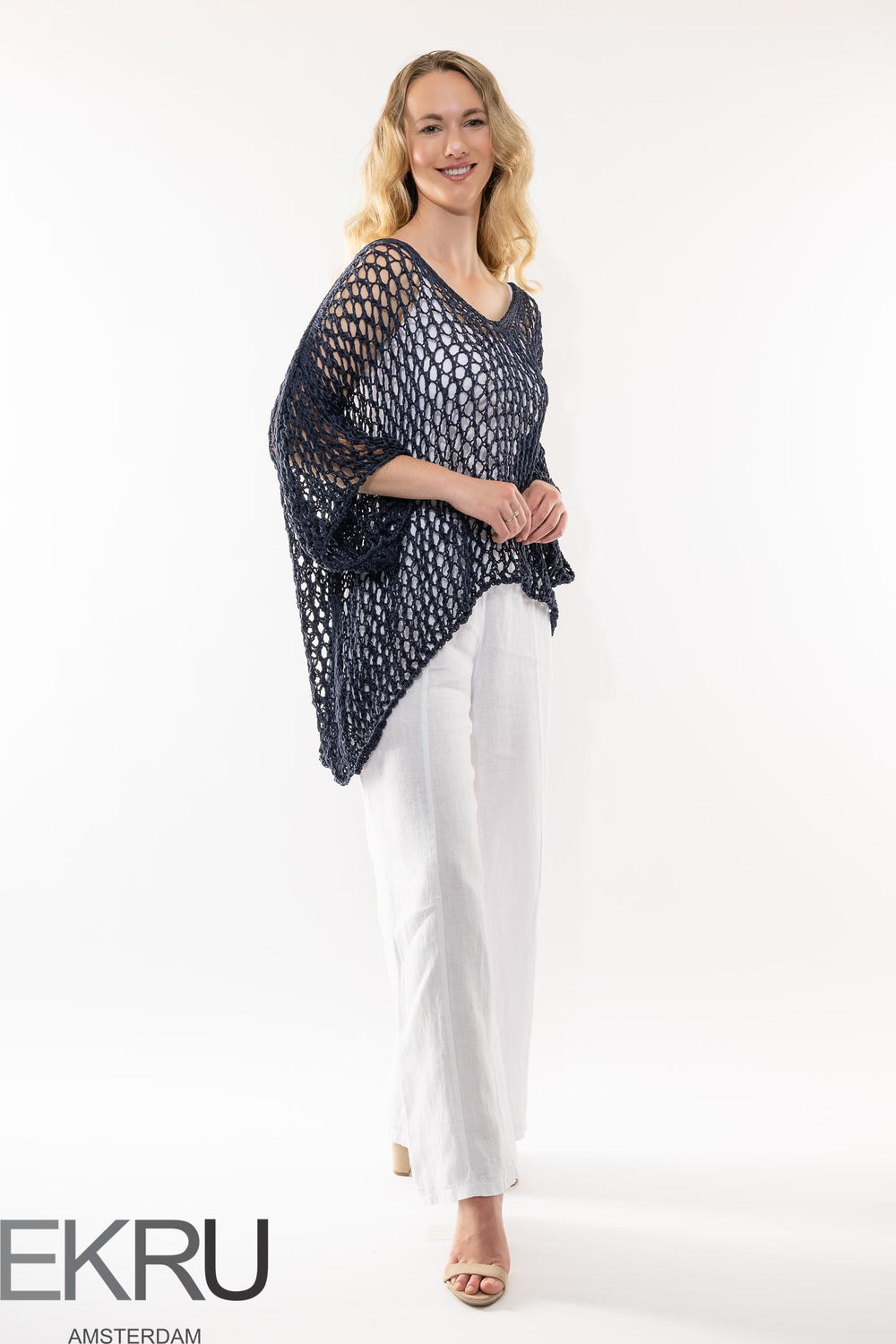 Euro Crochet Layering Jumper - Breathable Naturals | Glam & Fame Clothing