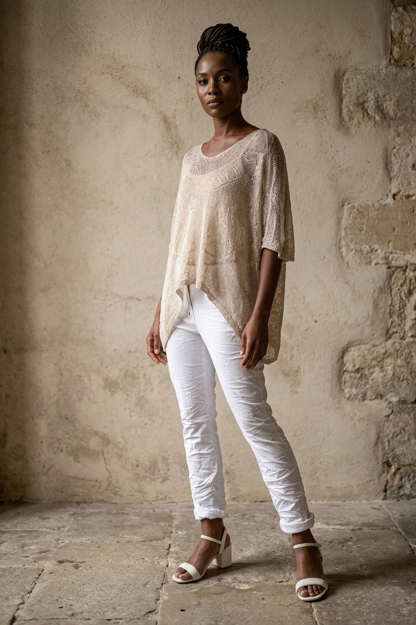 Ekru Amsterdam Knit - Breathable Naturals | Glam & Fame Clothing