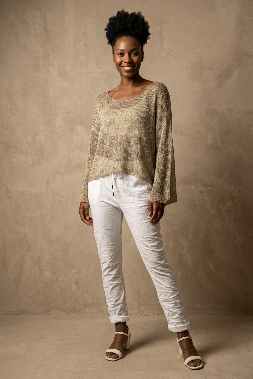 Ekru Amsterdam Knit - Breathable Naturals | Glam & Fame Clothing