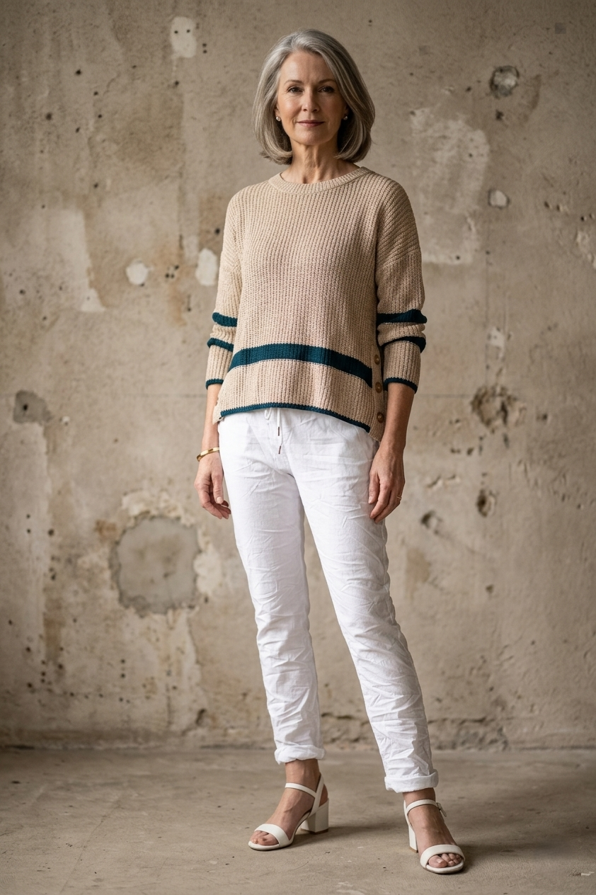 Ekru Amsterdam Knit - Breathable Naturals | Glam & Fame Clothing