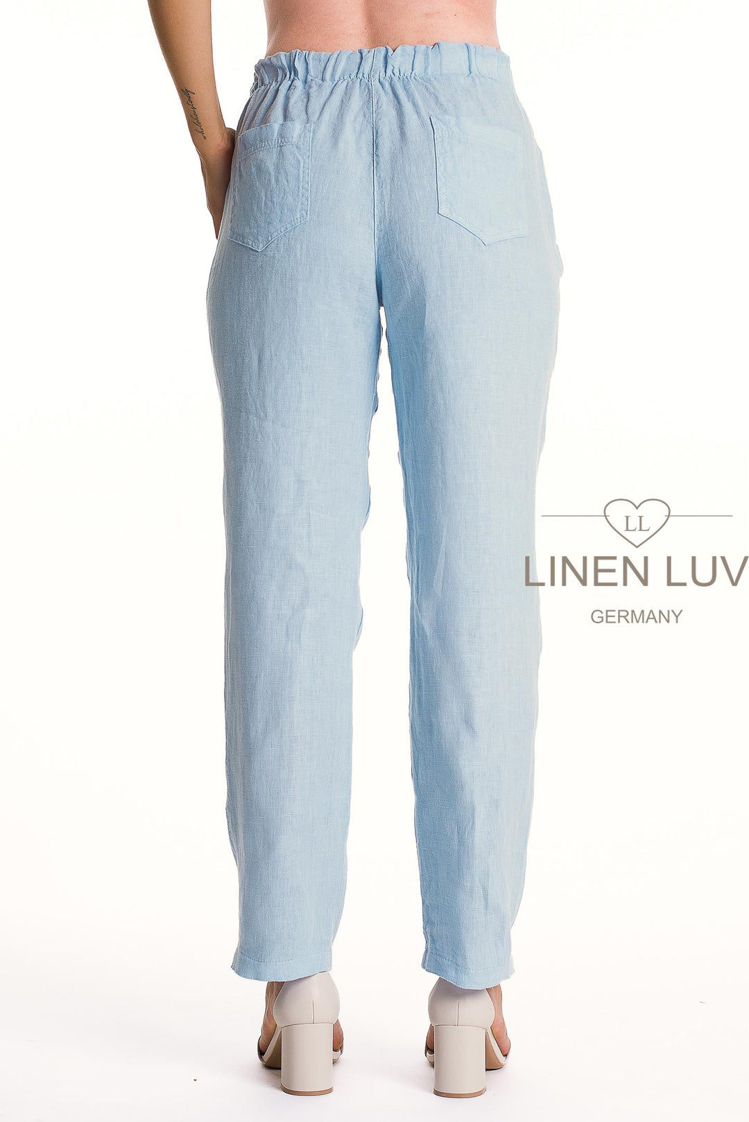 French Linen Pant Slim Leg Premium Woven - Breathable Naturals | Glam & Fame Clothing