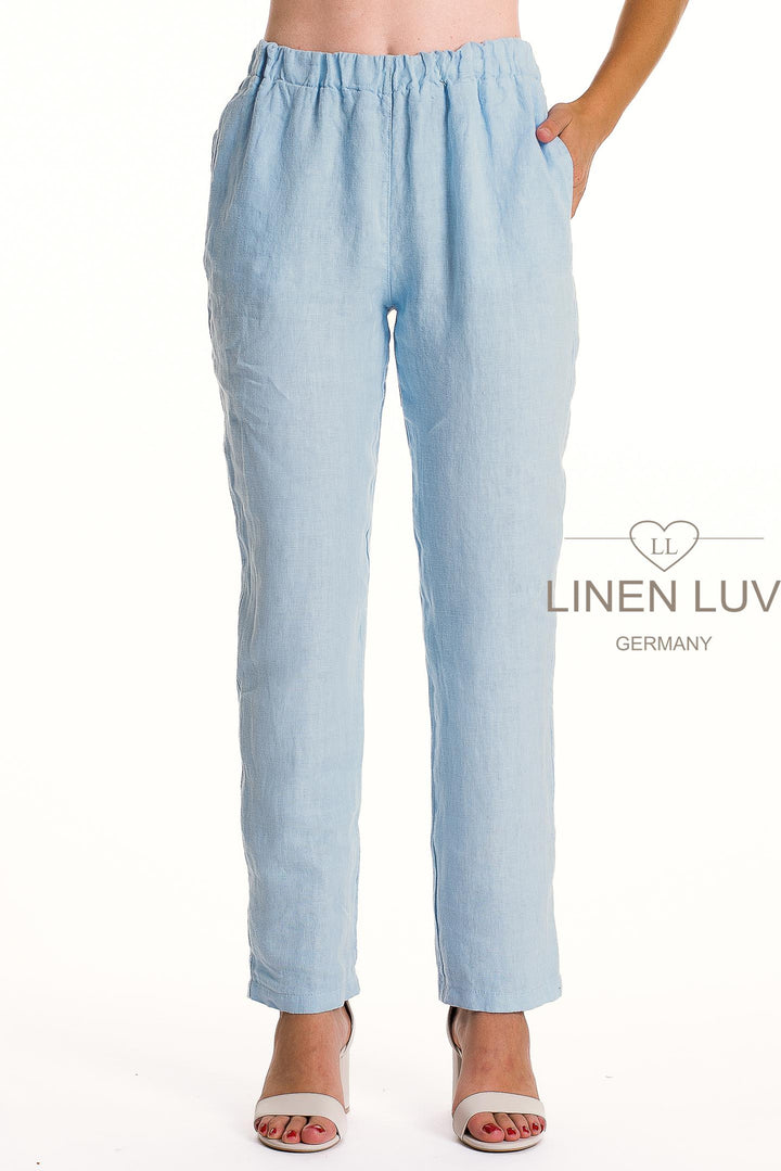 French Linen Pant Slim Leg Premium Woven - Breathable Naturals | Glam & Fame Clothing