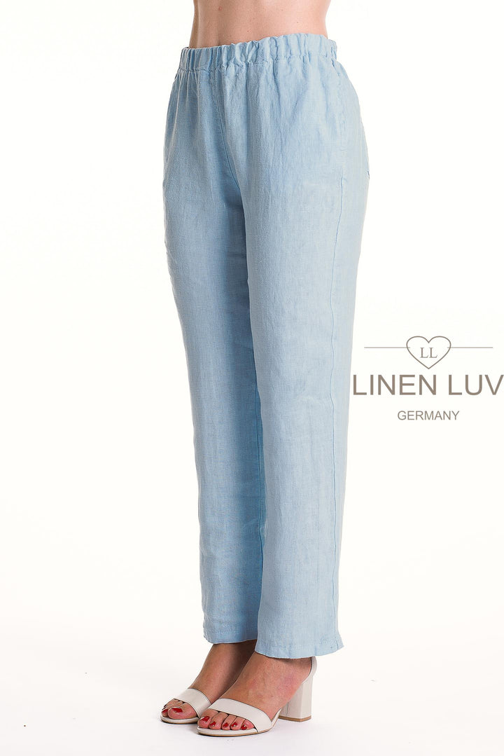 French Linen Pant Slim Leg Premium Woven - Breathable Naturals | Glam & Fame Clothing