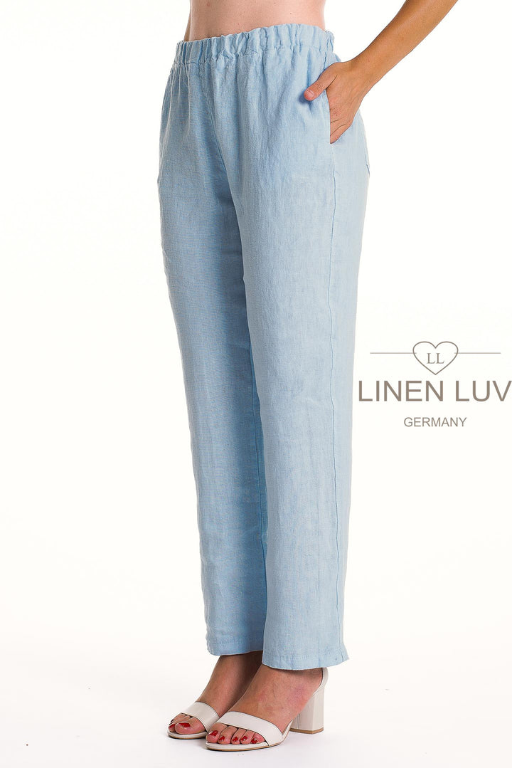 French Linen Pant Slim Leg Premium Woven - Breathable Naturals | Glam & Fame Clothing