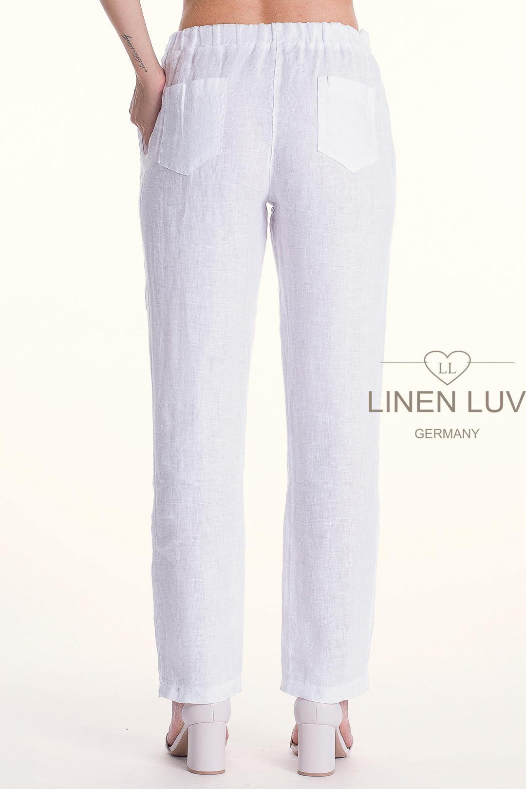 French Linen Pant Slim Leg Premium Woven - Breathable Naturals | Glam & Fame Clothing